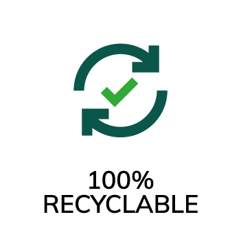 Symbol 100% återvinningsbart trä Accoya